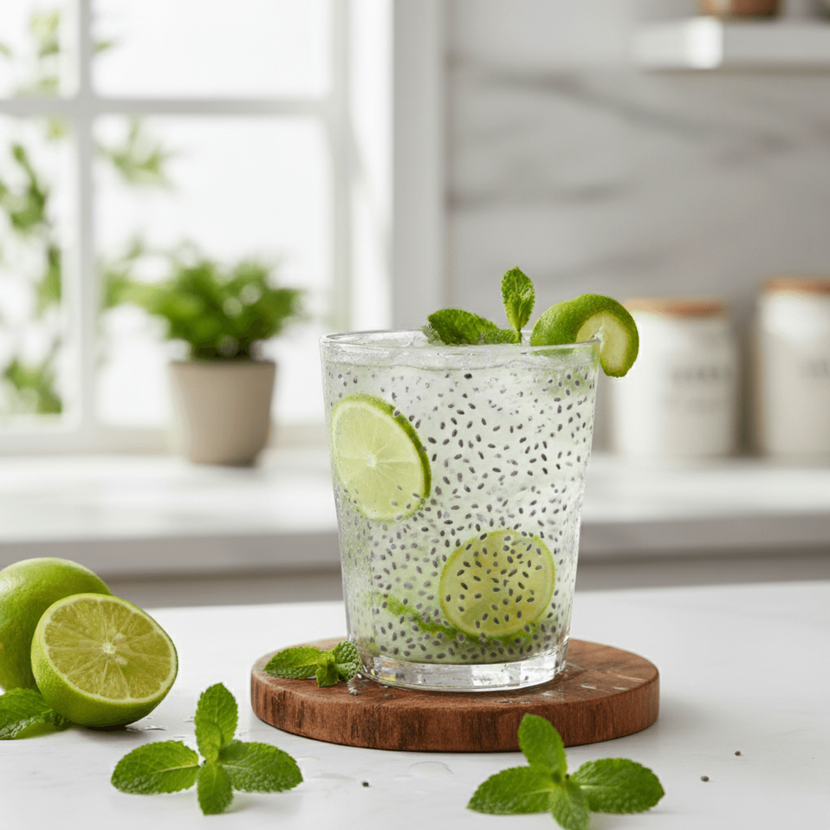 Lime Chia Juice - Refreshing lime with chia seeds